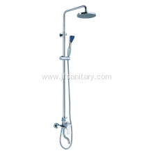 Round Exposed Shower System With Tub Faucet